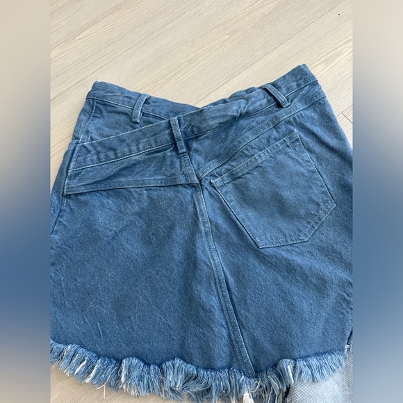MARQUES'ALMEIDA Asymmetric Frayed Denim Mini Skirt Size UK 6 US 2 - Picture 14 of 16